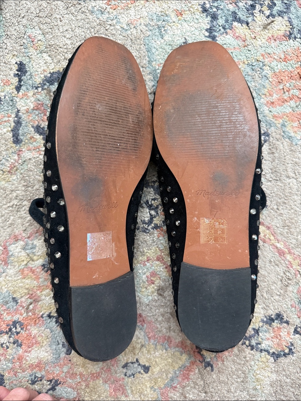 Madewell Black Rhinestone Mary Jane Flats - Picture 2 of 3